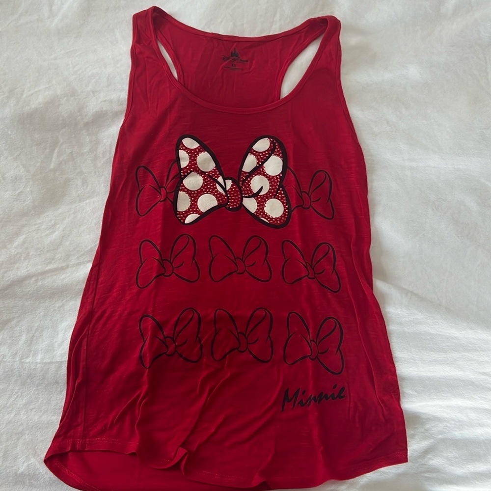 Disney Parks Minnie Mouse Bow Tank Top